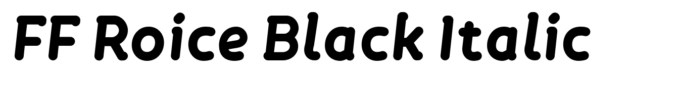 FF Roice Black Italic